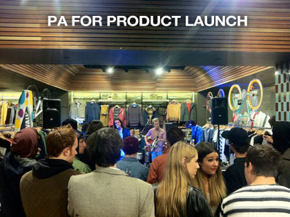 pa hire melbourne product launch